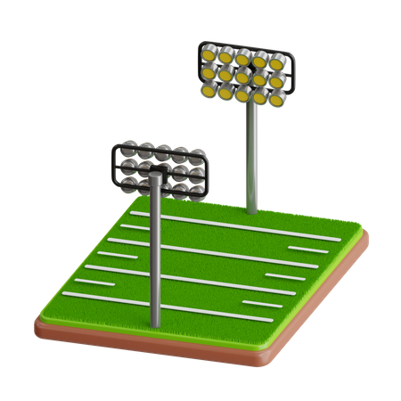 Campo de rugby  3D Icon