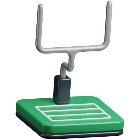 Campo de Rugby + Poste de Baliza  3D Icon