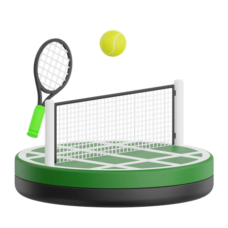 Campo de tenis  3D Icon