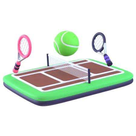 Campo de tenis  3D Icon