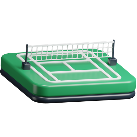 Campo de Tênis + Rede  3D Icon