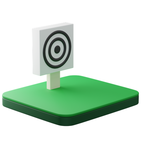 Rango de disparo  3D Icon