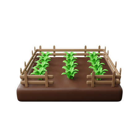 Campos de cultivo  3D Icon