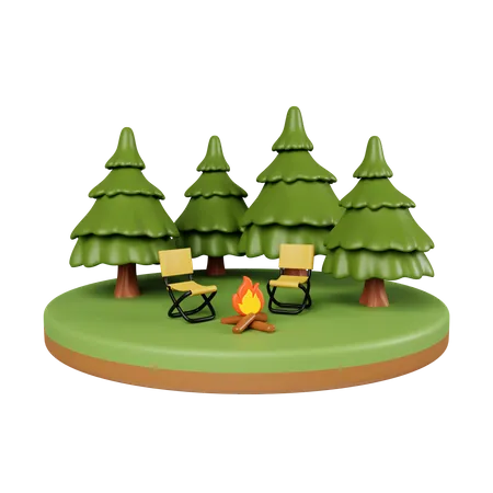 Campsite  3D Icon