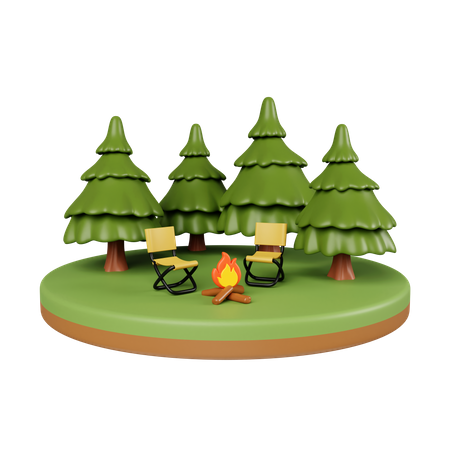 Campsite  3D Icon