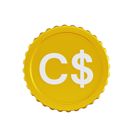 Canada Dollar Coin  3D Icon
