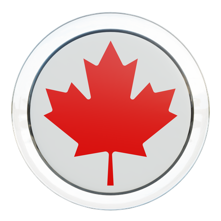 Canada Flag Glass  3D Flag