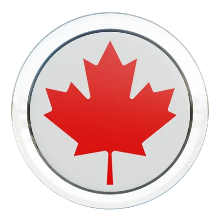 Canada Flag Glass  3D Flag