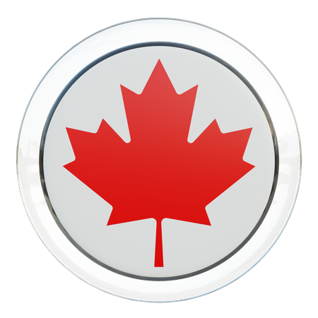 Canada Flag Glass  3D Icon
