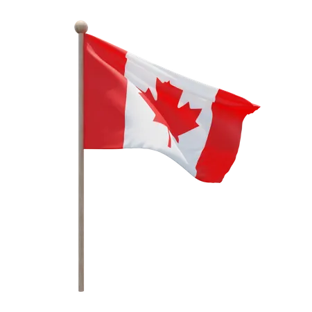 Canada Flagpole 3D Illustration