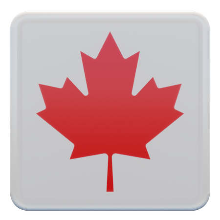 Canada Square Flag  3D Icon