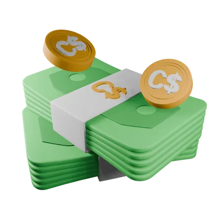 Canadian dollar  3D Icon