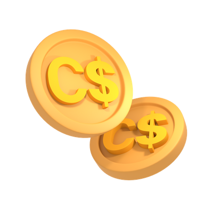 Canadian dollar  3D Icon