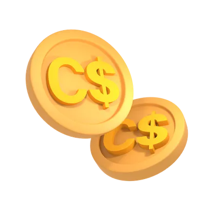 Canadian dollar  3D Icon