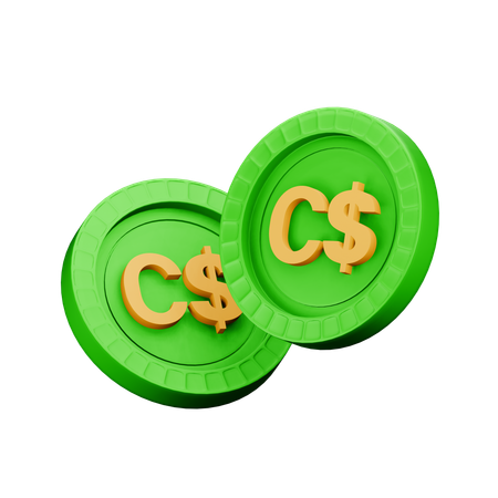 Canadian dollar  3D Icon