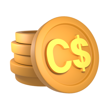 Canadian dollar  3D Icon