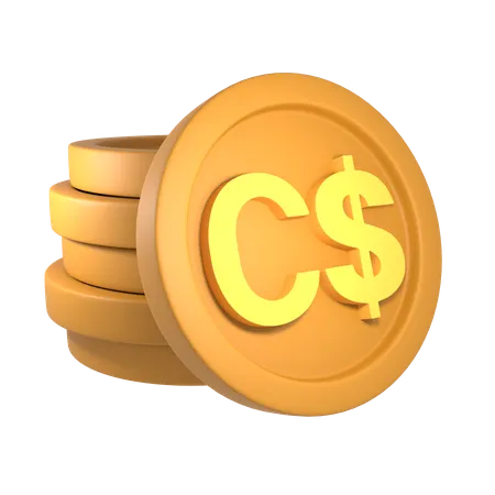 Canadian dollar  3D Icon