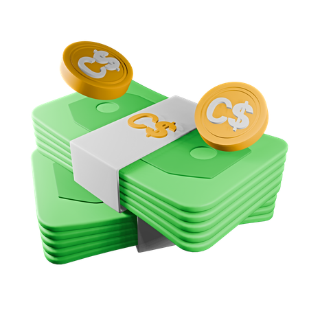 Canadian dollar  3D Icon