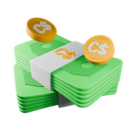 Canadian dollar  3D Icon