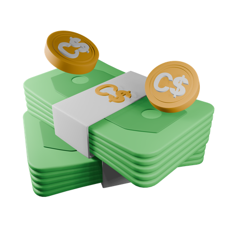 Canadian dollar  3D Icon