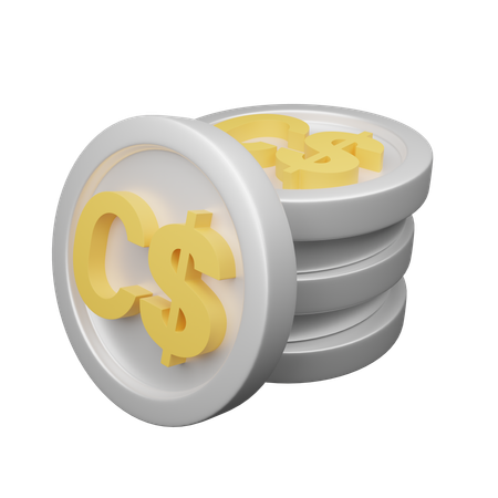 Canadian dollar  3D Icon