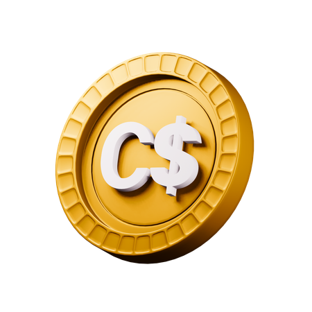 Canadian dollar  3D Icon
