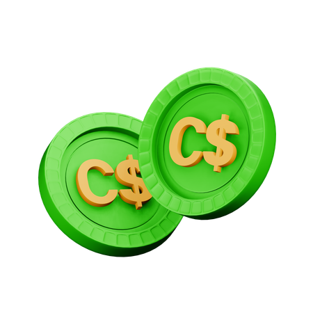 Canadian dollar  3D Icon