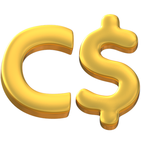 Canadian Dollars  3D Icon