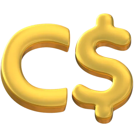 Canadian Dollars  3D Icon