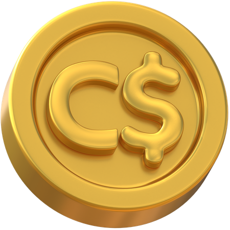 Canadian Dollars Coin  3D Icon