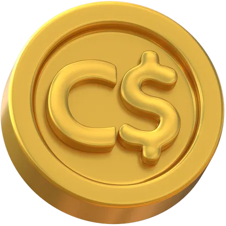 Canadian Dollars Coin  3D Icon