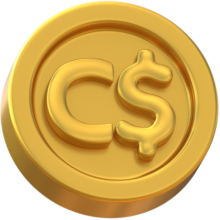 Canadian Dollars Coin  3D Icon