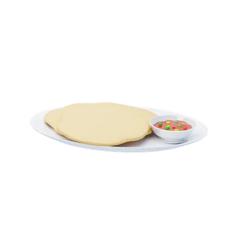 Canai Bread  3D Icon