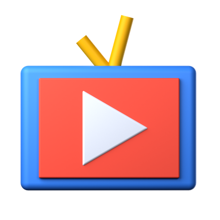 Canal de vídeo  3D Icon