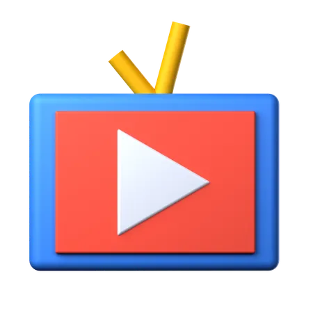 Canal de vídeo  3D Icon