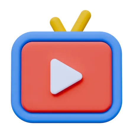 Canal de vídeo  3D Icon