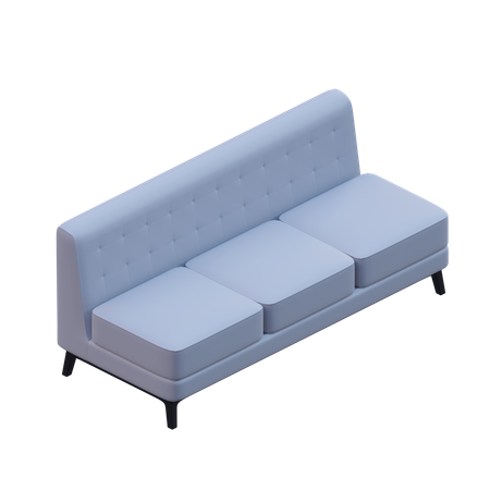 Canapé sans bras  3D Icon
