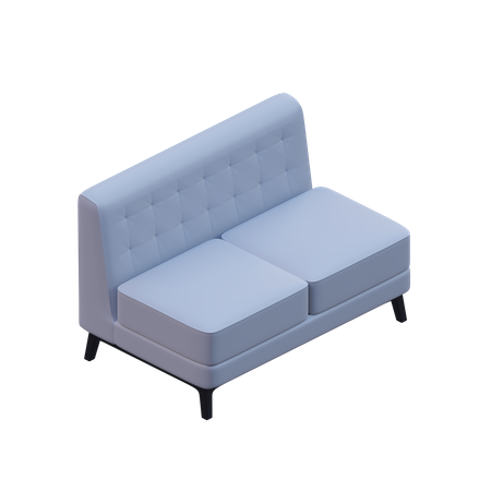 Canapé sans bras  3D Icon