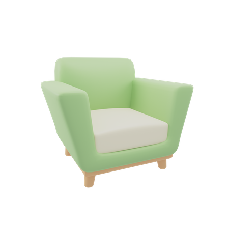 Canapé simple  3D Icon