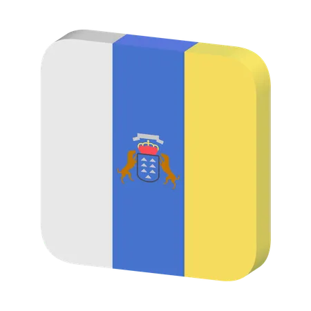 Canary Islands Flag  3D Icon