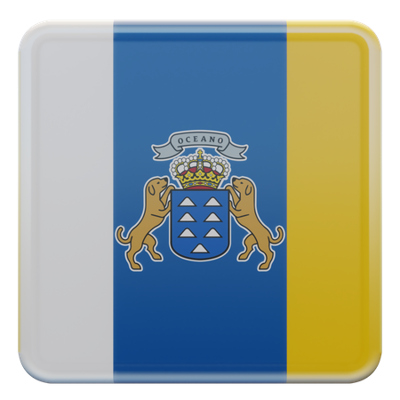 Canary Islands Flag  3D Icon
