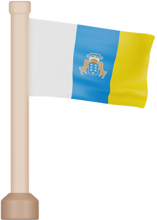 Canary Islands Flag  3D Icon