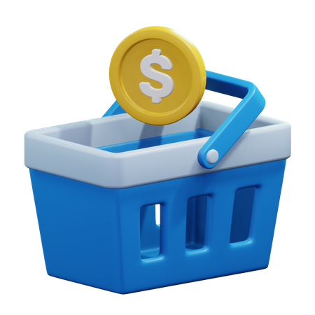 Canasta de dinero  3D Icon