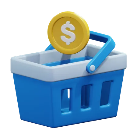 Canasta de dinero  3D Icon