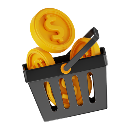 Canasta de dolares  3D Icon