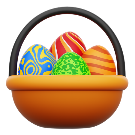 Canasta de huevos  3D Icon