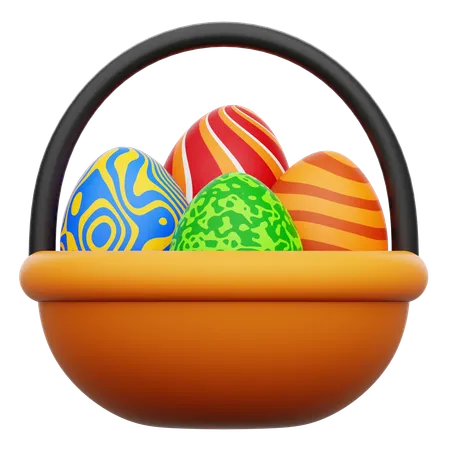 Canasta de huevos  3D Icon