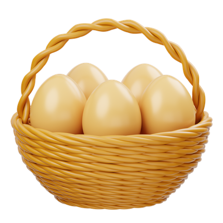 Canasta de huevos  3D Icon