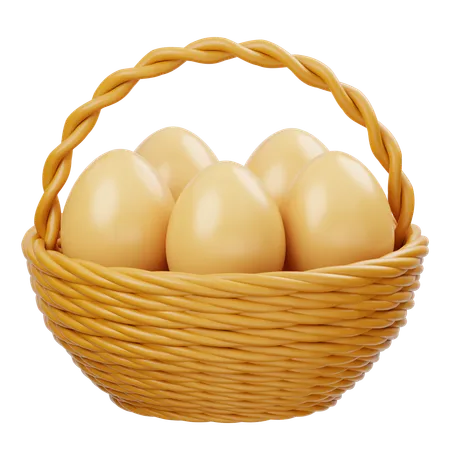 Canasta de huevos  3D Icon