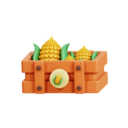 Canasta de maíz  3D Icon